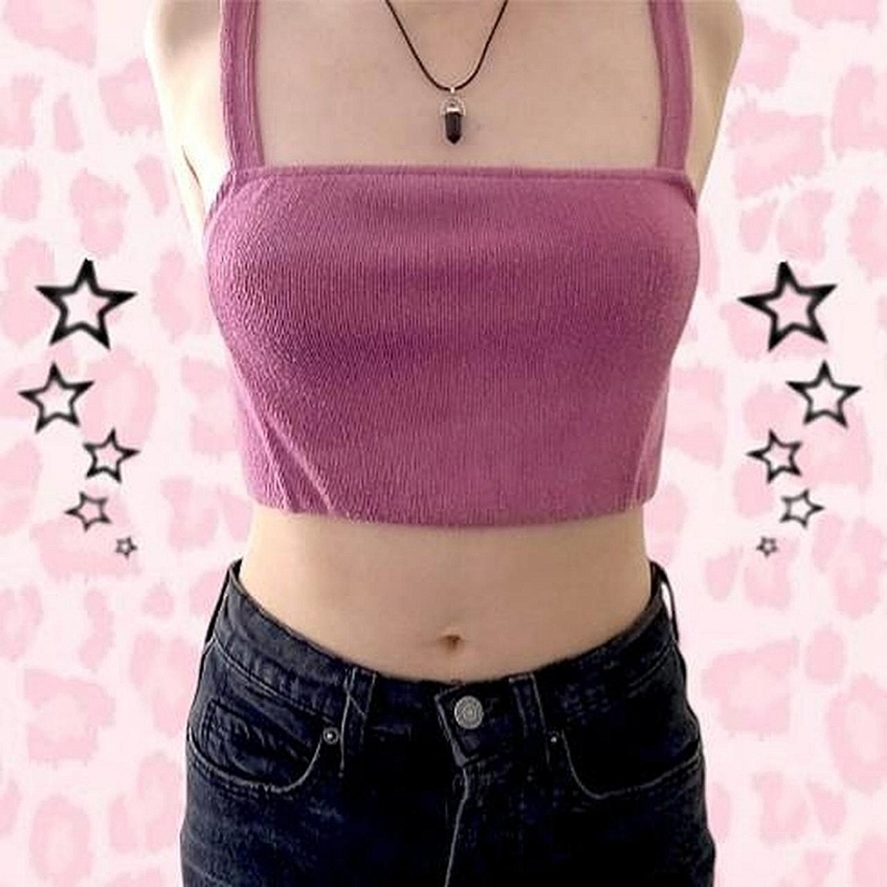 Zara Dusty Magenta Pink Coquette Crop Top